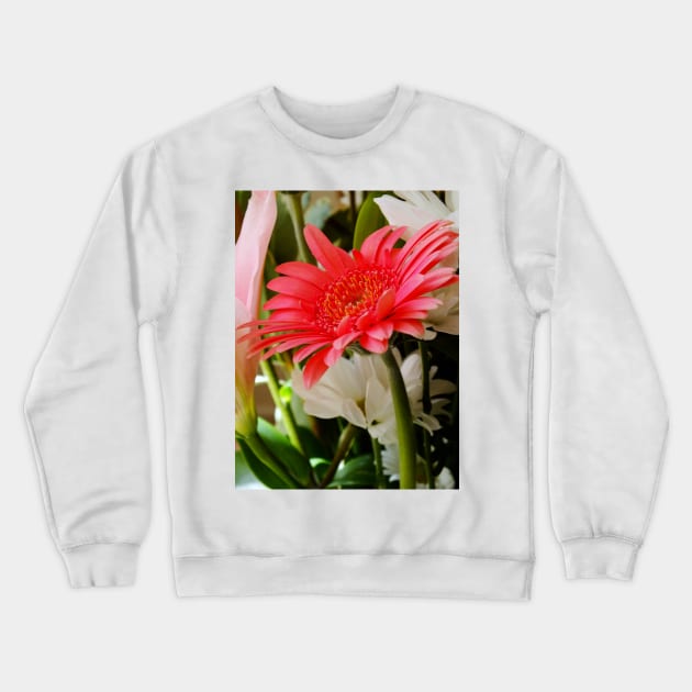 Gerbera Flower Crewneck Sweatshirt by pinkal